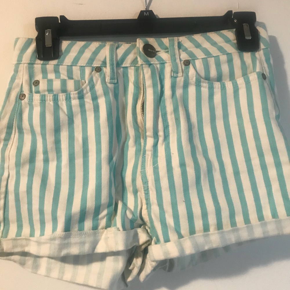 TopShop Moto Stripe short size 6